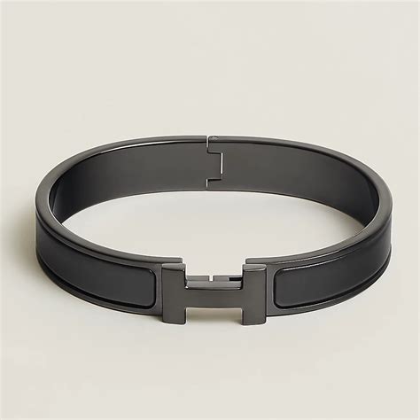 hermes clic bracelet black